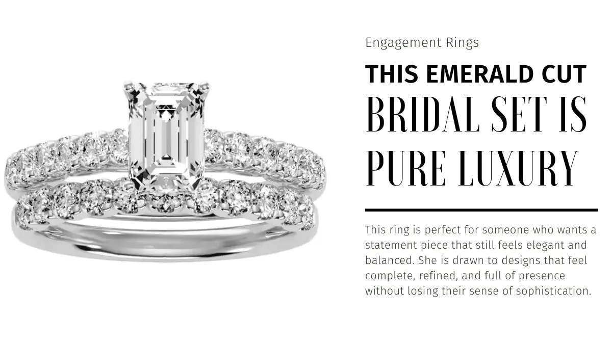 This Emerald Cut Bridal Set Is Pure Luxury