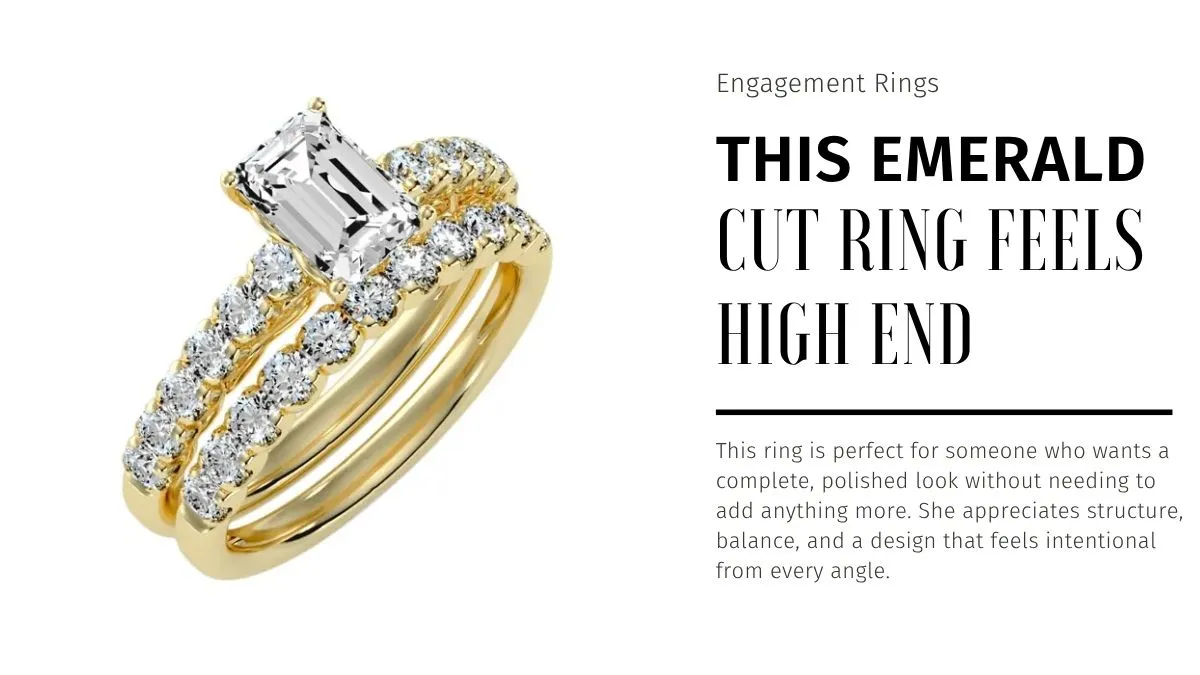 This Emerald Cut Ring Feels High End