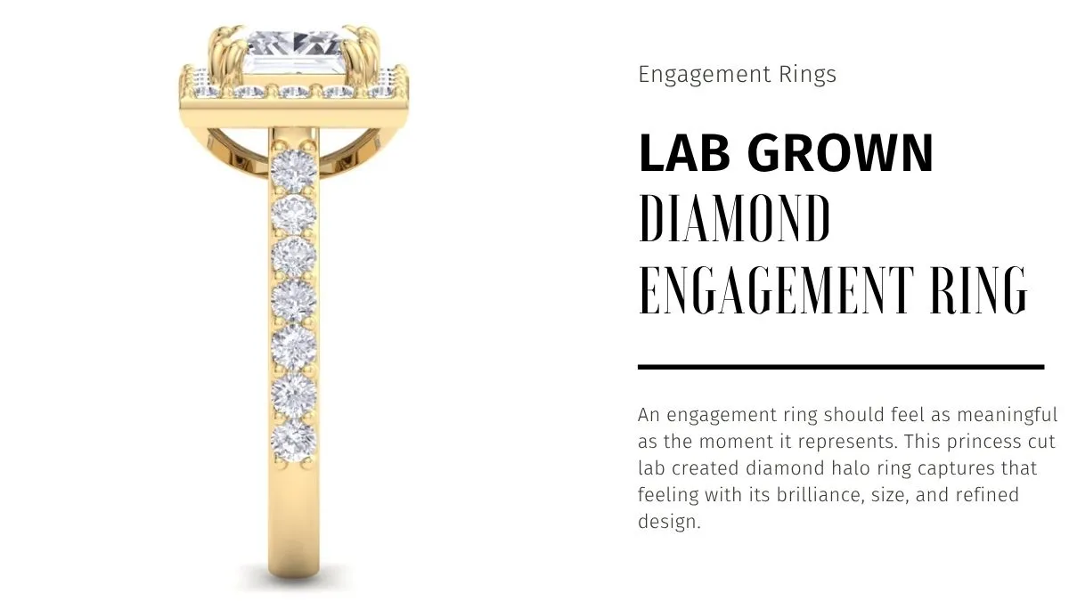 A Princess Cut Lab Created Diamond Engagement Ring That Stands Out