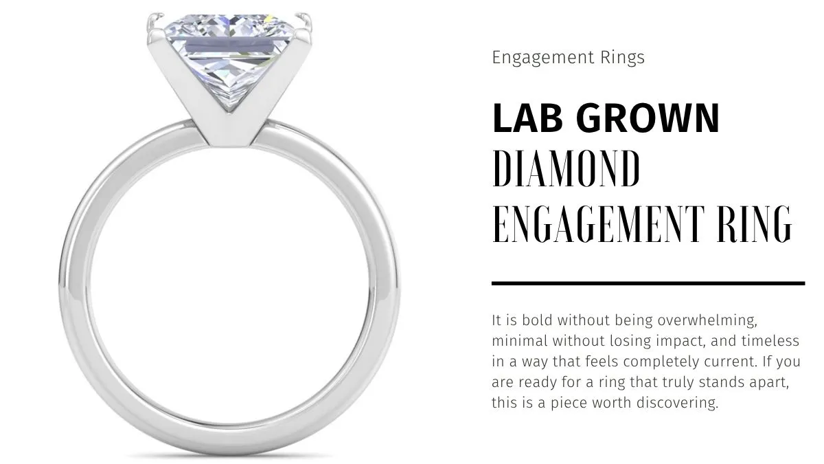 This Princess Cut Lab Created Diamond Engagement Ring Is Pure Aesthetic