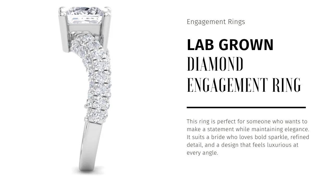 This Princess Cut Lab Created Diamond Engagement Ring Looks So Expensive